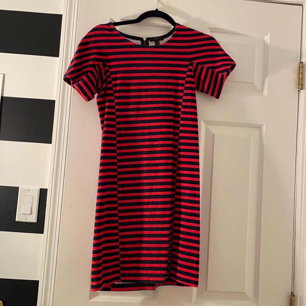 Red and Blue striped dress